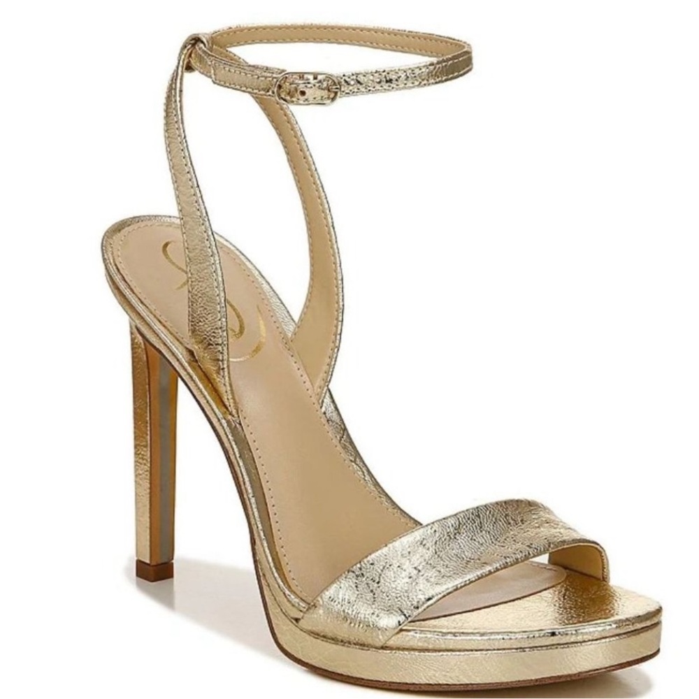 NEW Sam Edelman “Jade” Metallic Gold Leather Sandals women’s size 9.5 NWT